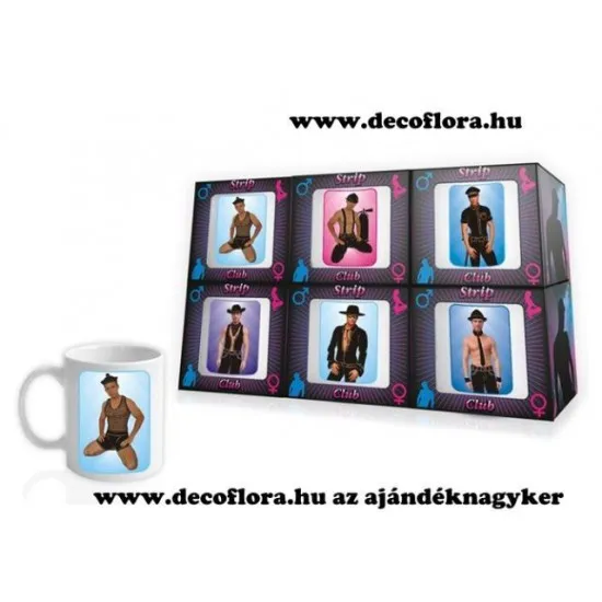 Vetkőzős bögre Strip Club Men 300 ml