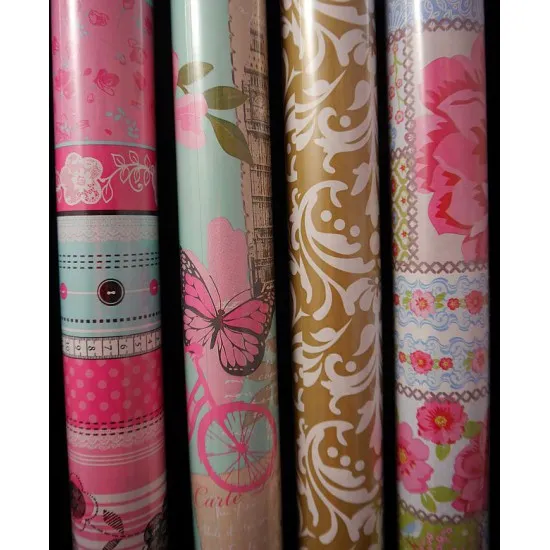 Díszcsomagoló papír  Általános virágos 2 m x 70 cm, 60 db