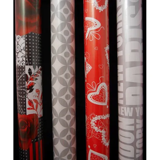 Díszcsomagoló papír  Általános virágos 2 m x 70 cm, 60 db