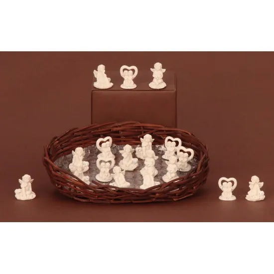 Angyalok szerencsekővel kosárban 2,5-2,7 cm