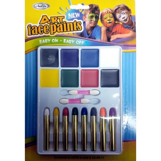 Arcfesték ART FACE PAINTS 8 szín + aplikátor