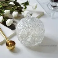 Bonbonier metszett üveg 14*10,5 cm TG002