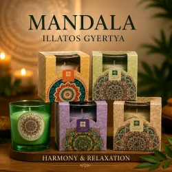 Mandala - páratlan illatok - poharas, illatos gyertya