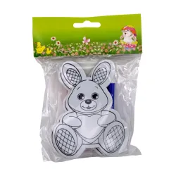 Nyuszi dekor, 3 darabos kifestő szett filctoll készlettel