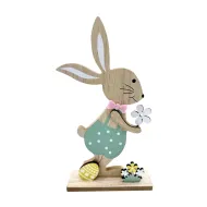 Húsvéti nyuszi virággal fából 30 cm