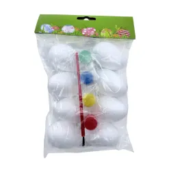 Hungarocell tojás szett festékkel és ecsettel 8 db