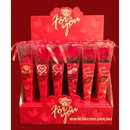 Szappanrózsa szál For You - Love You díszcsomagolásban 29 cm