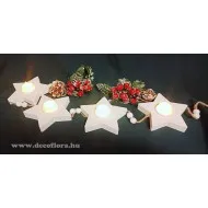 Adventi mécsestartó Fehér Csillagok 116 cm