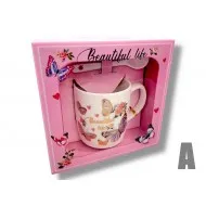 Kerámia bögre - Arany pillangó - 4 féle bögre