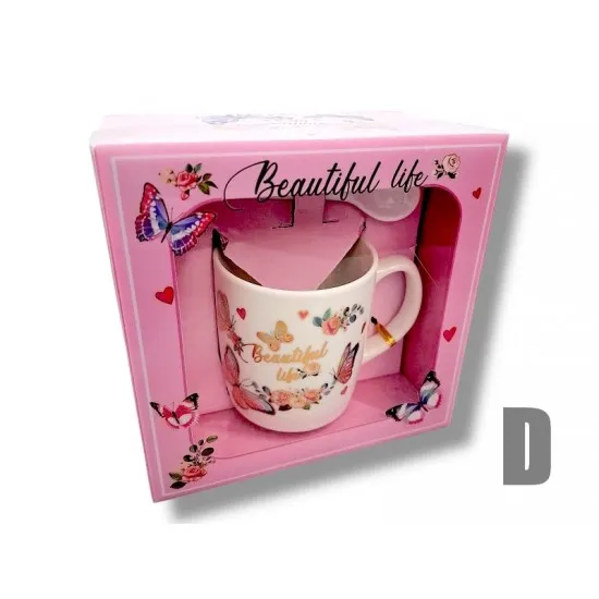 Kerámia bögre - Arany pillangó - 4 féle bögre