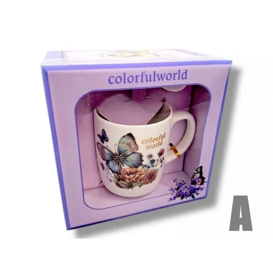 Kerámia bögre - Colourful World - 4 féle bögre