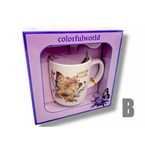 Kerámia bögre - Colourful World - 4 féle bögre