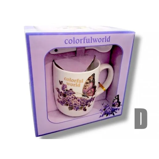 Kerámia bögre - Colourful World - 4 féle bögre