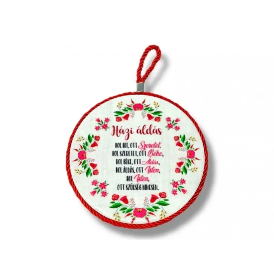 Kerámia edényalátét - Házi áldás- Magyaros