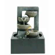 Szobaszökőkút Bambusz kosarak keret háttérrel Feng-shui