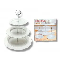 Bourbon Dover emeletes sütemény kínáló tál 