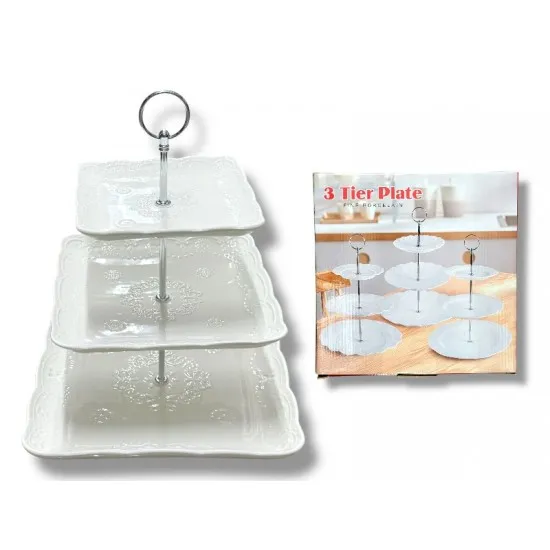 Bourbon Square emeletes sütemény kínáló tál