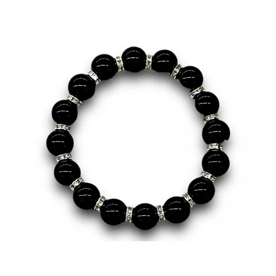 Karkötő Gyöngy metál köztesekkel