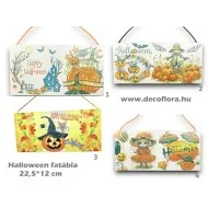Halloween dekorált fatábla 22,5*12 cm