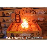 Halloween világító led tök 6*6 cm
