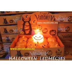 Halloween világító led tök 6*6 cm