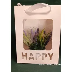 Levendulabokor ablakos dísztasakban 23*18 cm