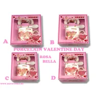 Valentin porcelán bögre szett Rosa Bella 300 ml