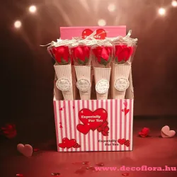 Szappanvirág tölcsérben "Especially For You" 30 cm 2 szort