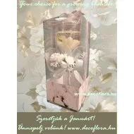 Zselésgyertya üvegkehelyben Fehér