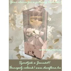 Zselésgyertya üvegkehelyben Fehér