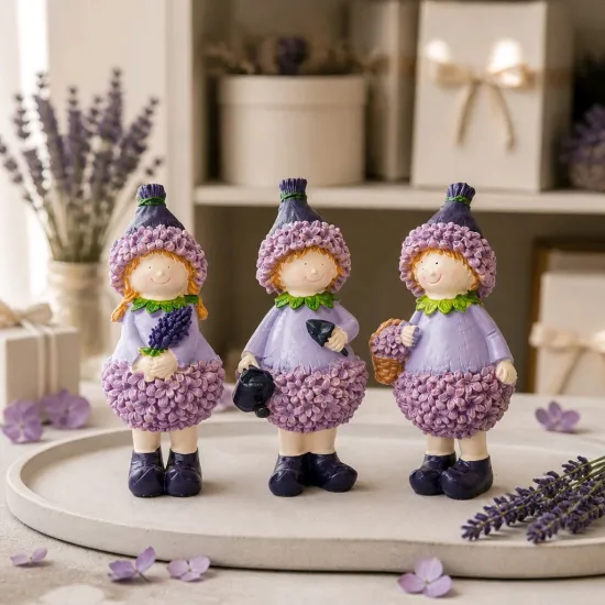 Levendula baba figurák 12,5 cm