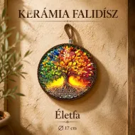 Kerámia falidísz - edényalátét - dekoráció - Életfa - 