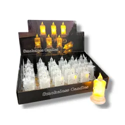 Led mécses - LED-es temetői gyertya 8*10 cm