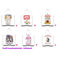 Textil konyhashortok  - kötények  ANYÁK NAPJA 2026 