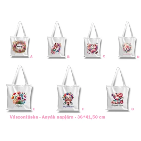 Textil táskák pamut  - kötények  ANYÁK NAPJA 2026