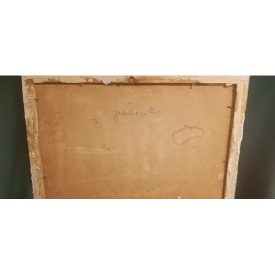 Festmény - eredeti - Erdelyi tó  - aranyozott fakeret