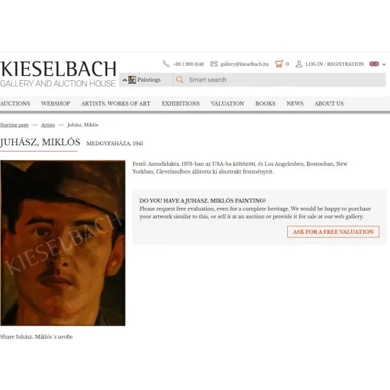 Festmény - eredeti - Erdelyi tó  - aranyozott fakeret