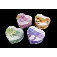 Díszdoboz szívalakú Flowers 11*10*5 cm