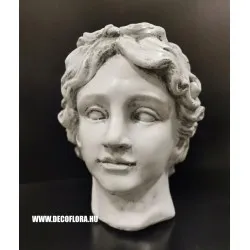 Athéné fej kő kaspó 27 cm