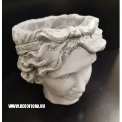 Athéné fej kő kaspó 27 cm