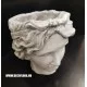 Athéné fej kő kaspó 27 cm