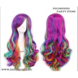 Paróka Extra hosszú Szivárványos