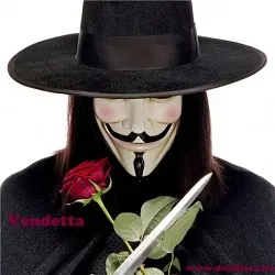 Fehér Anonymus Vendetta maszk 