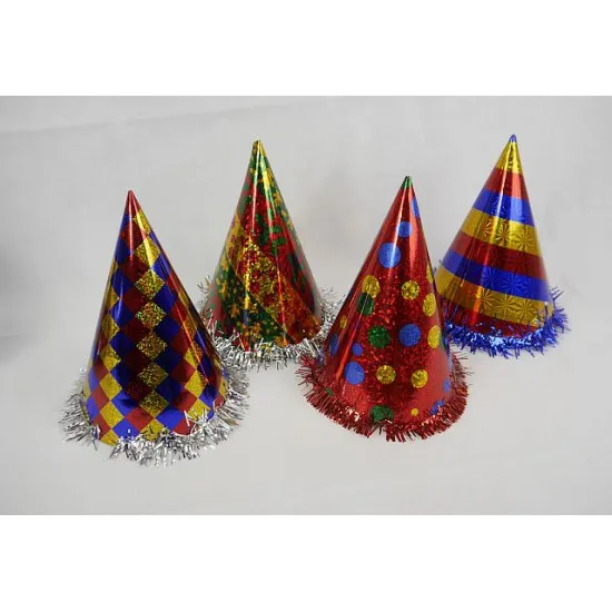 Szilveszteri hegyes kalap Hologramos