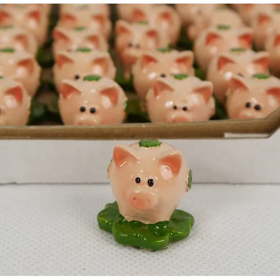 Szerencse malac lóherén 3 cm