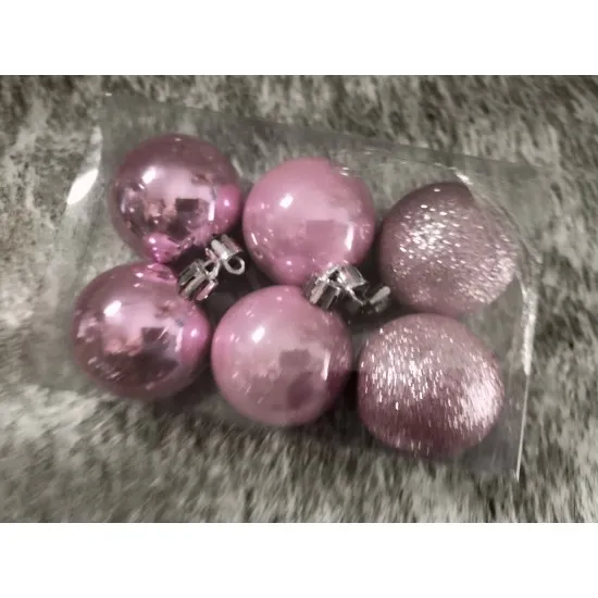 Karácsonyfadísz gömb 6 db/doboz