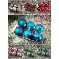 Karácsonyfadísz gömb 6 db/doboz