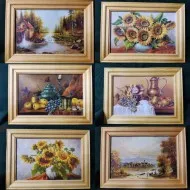 Repro festmények fa keretben 10*15 cm