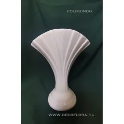 Fehér kerámia váza Legyező 30 cm