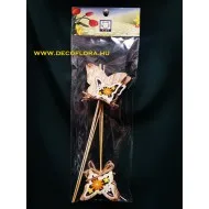 Fa dekor pillangó pick 6 db 21 cm